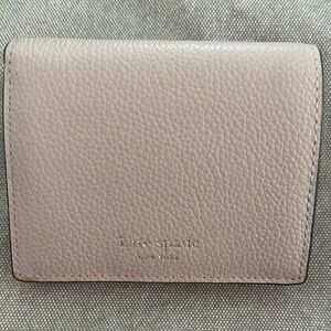 Kate Spade Pink Key Card Holder Pebbled Leather